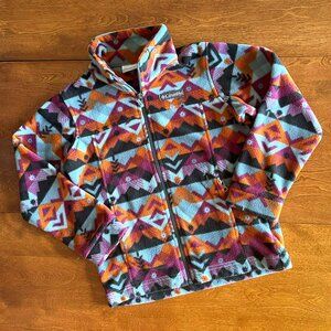 Columbia patterned fleece jacket XS 6-7
